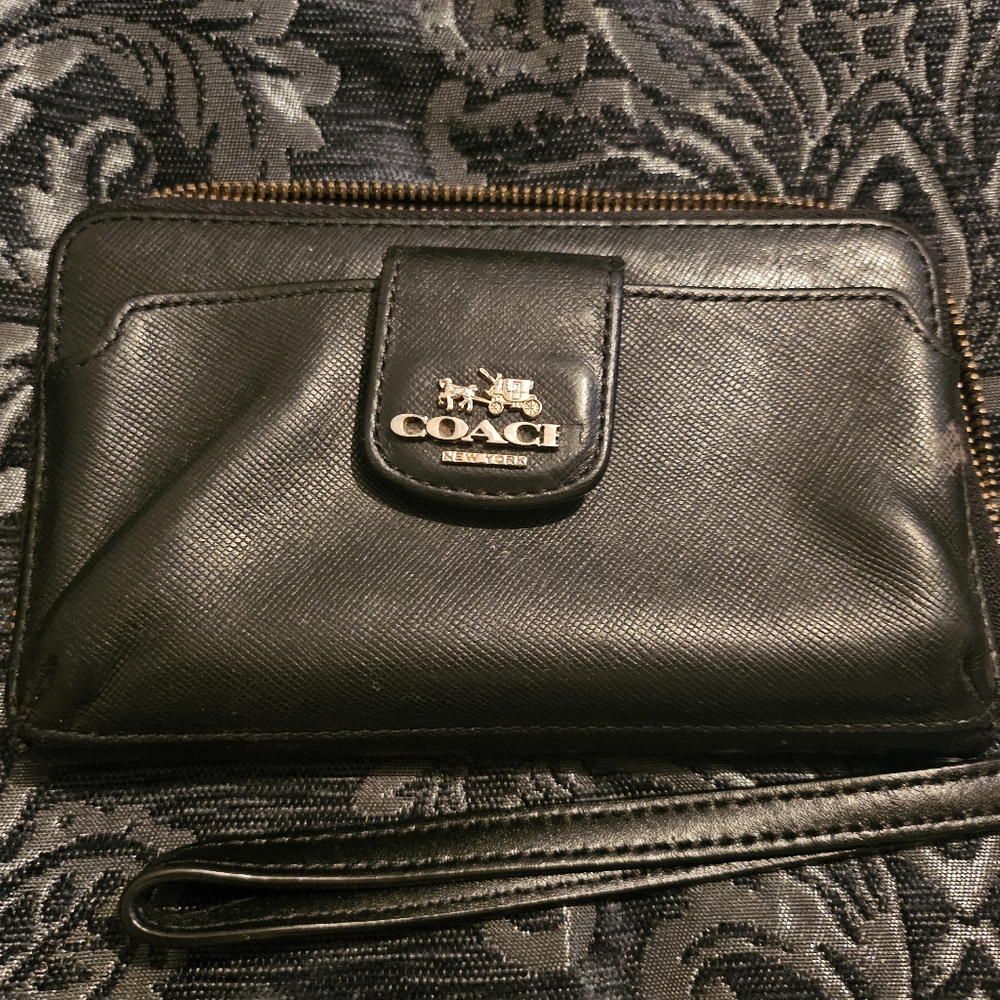 Coach Black Wristlet Wallet